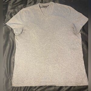 Michael Kors Men's Heather Gray V-Neck Tee